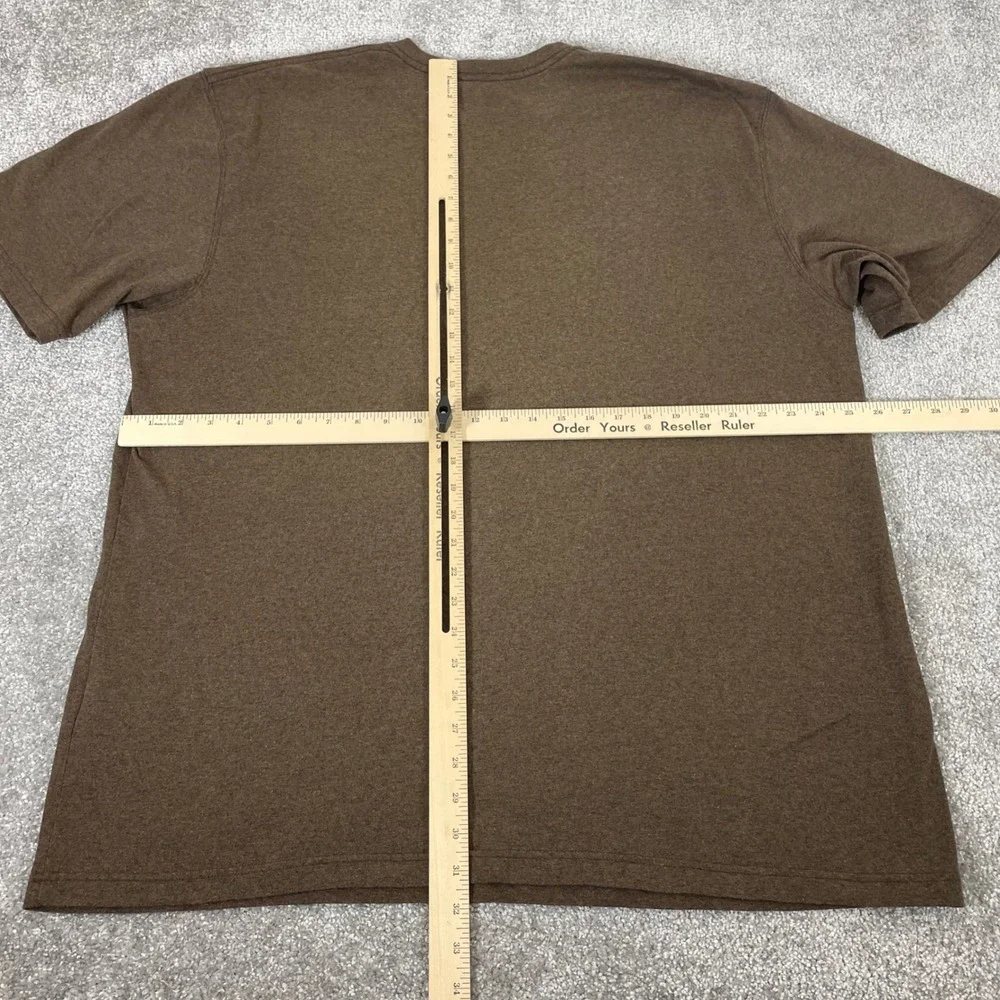 Carhartt T Shirt Mens Extra Large Original Fit‎ Pocket K87 Brown Short Sleeve